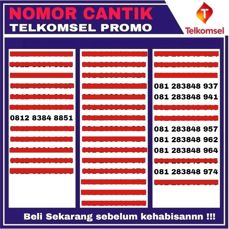 Nomor Cantik Telkomsel Kartu Perdana Nomer Hp Murah No Cantik SIMPATI MURAH ABAB ABCD ABC Triple 888