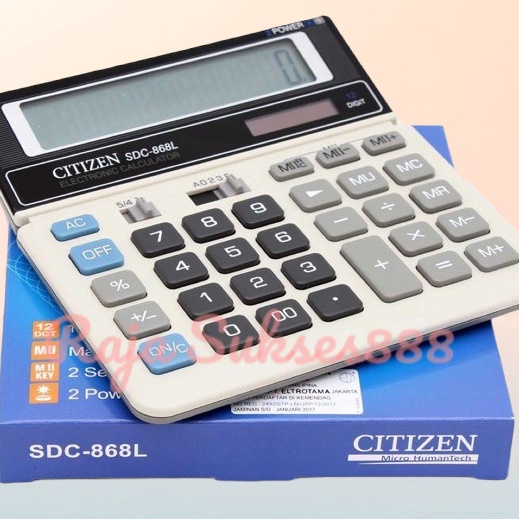 

KF7 Citizen Calculator SDC868L Kalkulator Desktop Meja Kantor SDC 868L citizen 868