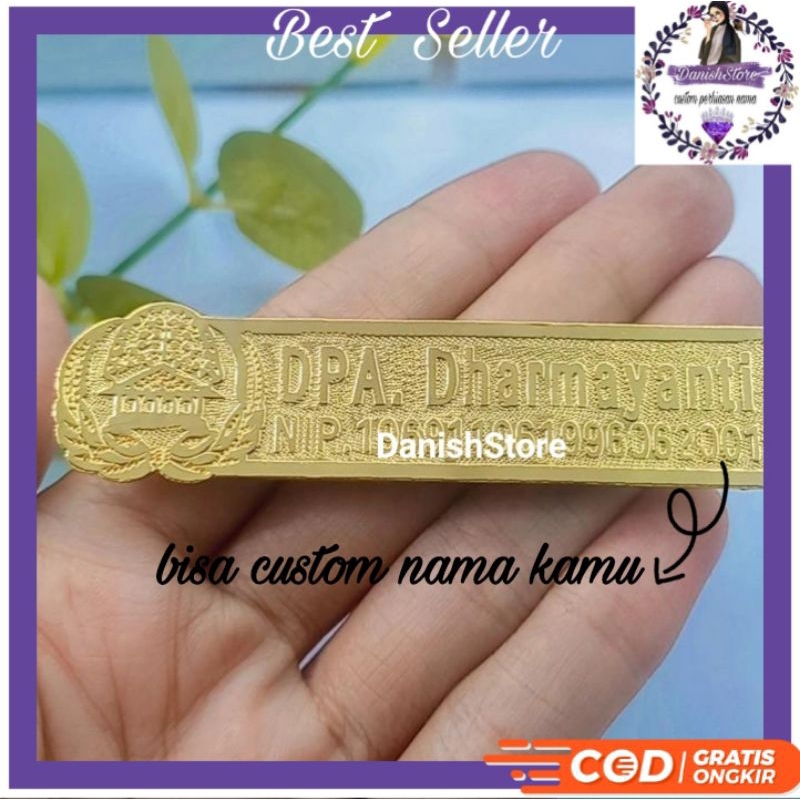 DANISHSTORE Bros nip lencana korpri terbaru || bros nama custom || bros profesi