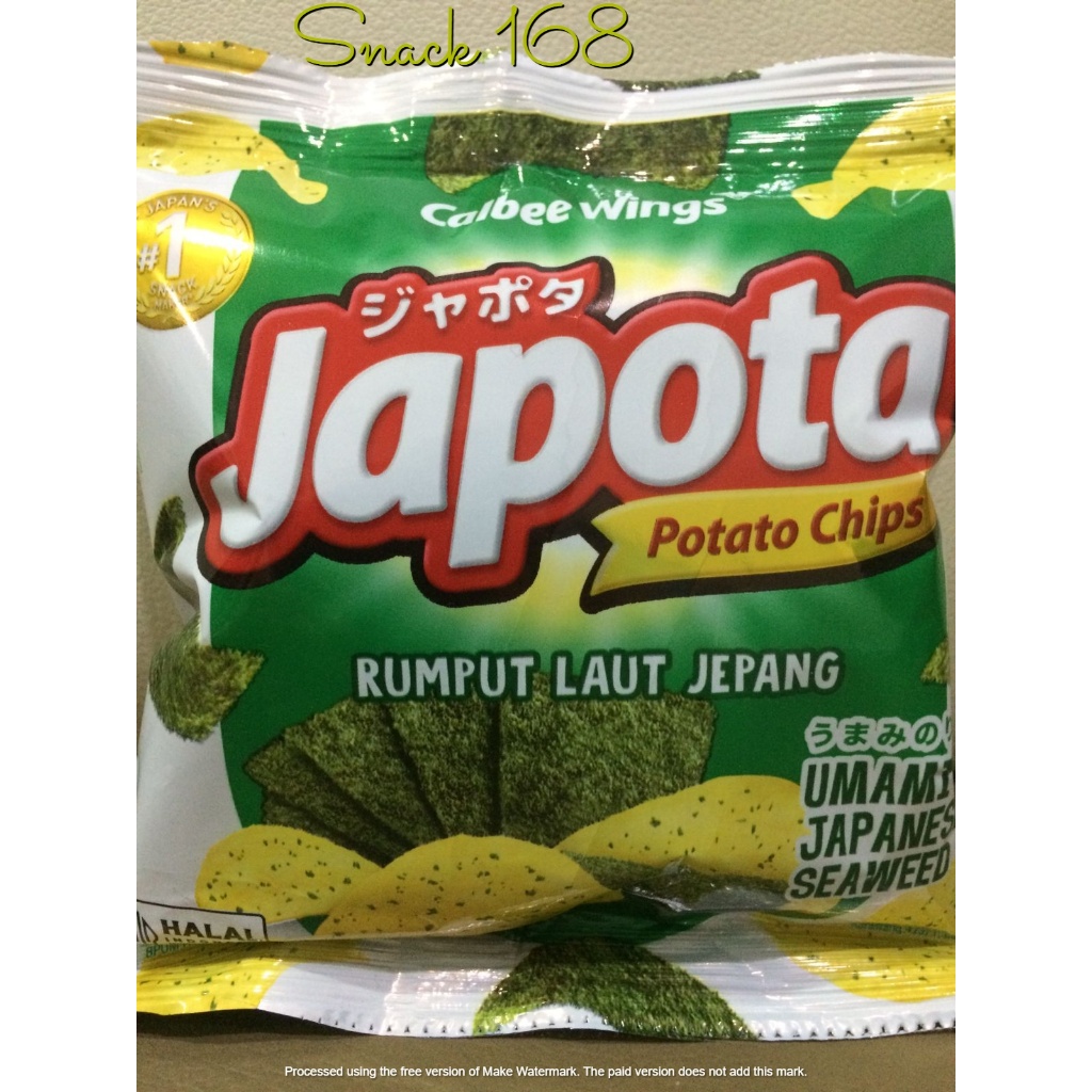 

Japota Potato Chips Rasa Rumput Laut 14gr