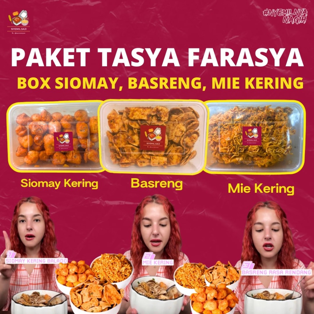 

PAKET BUNDLING TASYA FARASYA (SIOMAY BALADO BASRENG RENDANG MIE PEDAS)