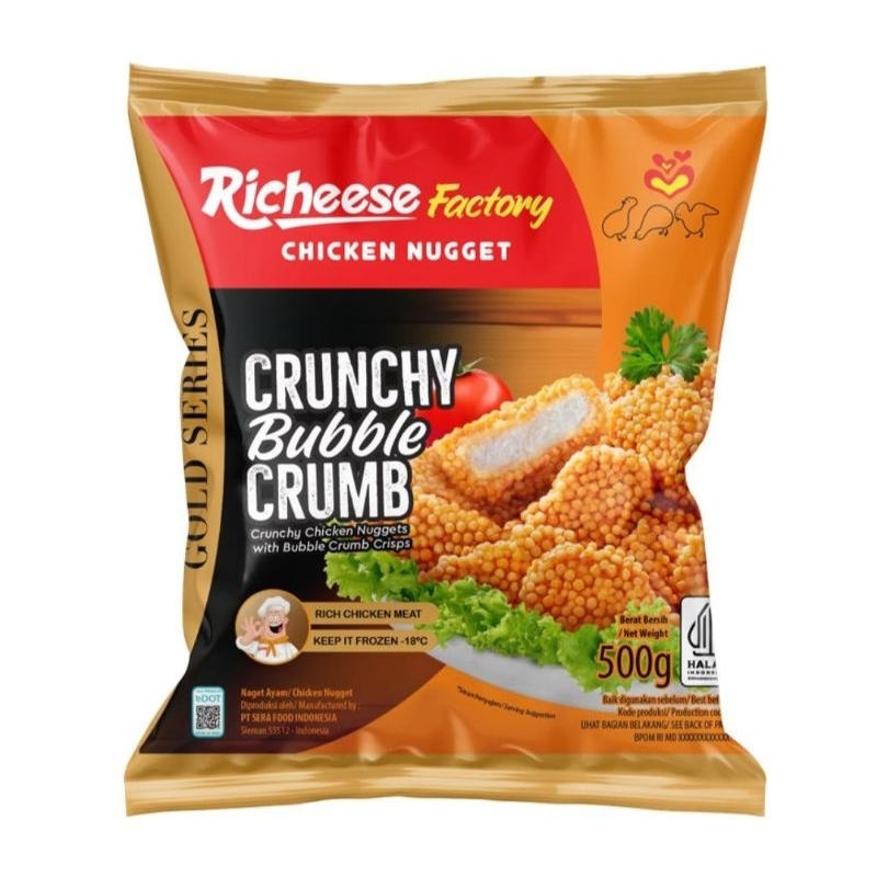 

Crunchy Bubble Crumb Chiken Nugget Richeese Factory Naget Ayam