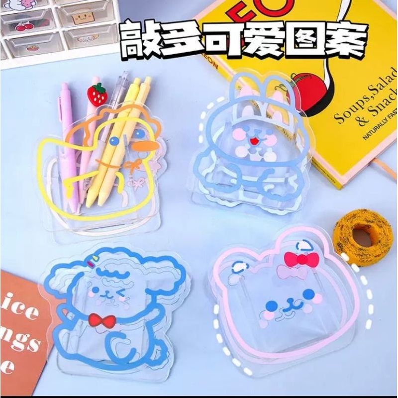 

Tempat Pensil Acrylic Bentuk Dino, Duck, Penguin, Dog