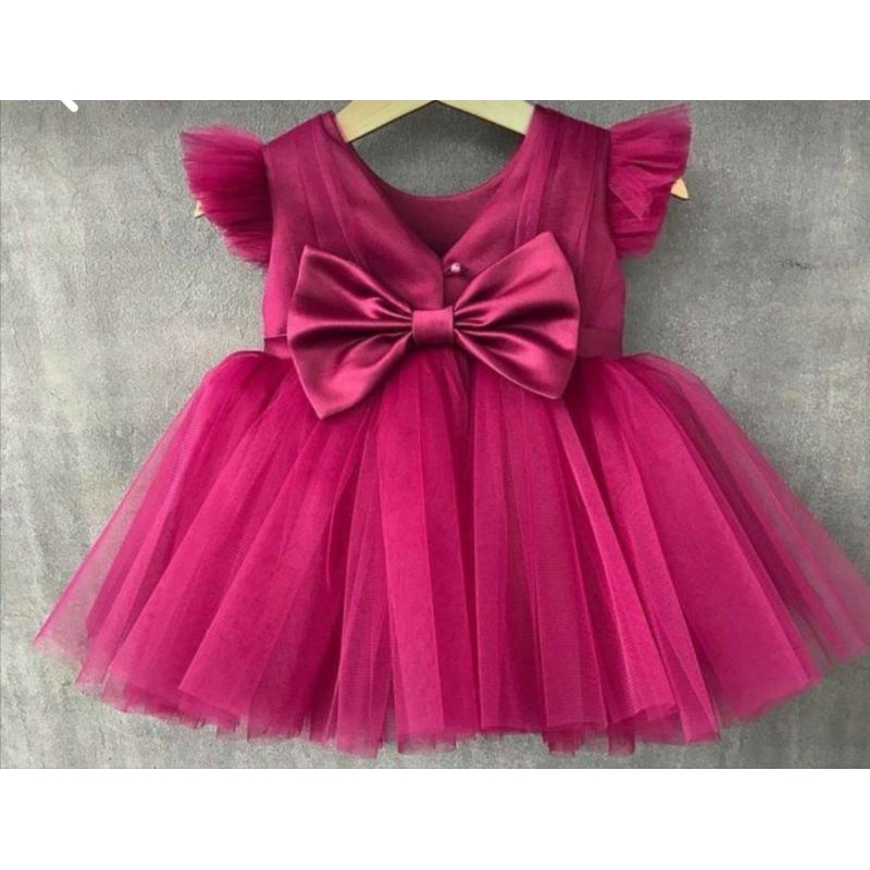 gaun ultah ank gaun tile gaun cantik baju tile pita
