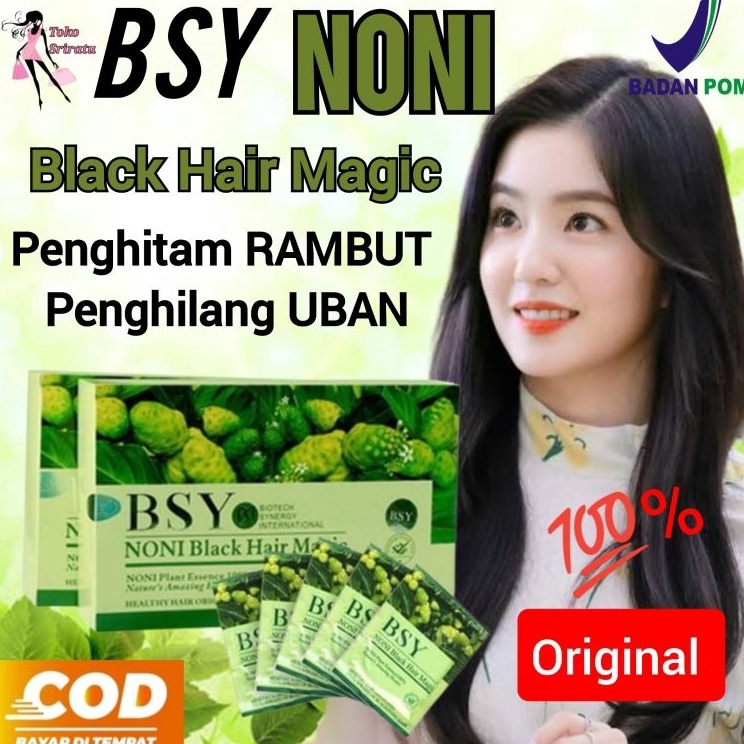 Garansi Terbaik  Shampo Noni Black Hair Magic Original BPOM  Sampo Penghitam Rambut  Penghilang Uban