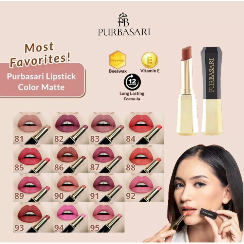 PURBASARI LIPSTIK COLOR MATTE / lipstik matte