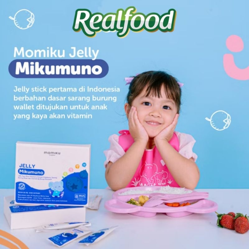 

bGF Realfood Momiku Jelly Hap Hap & Jelly Mikumuno Cemilan Sehat Buat Si Kecil ( Sarang Burung Walet