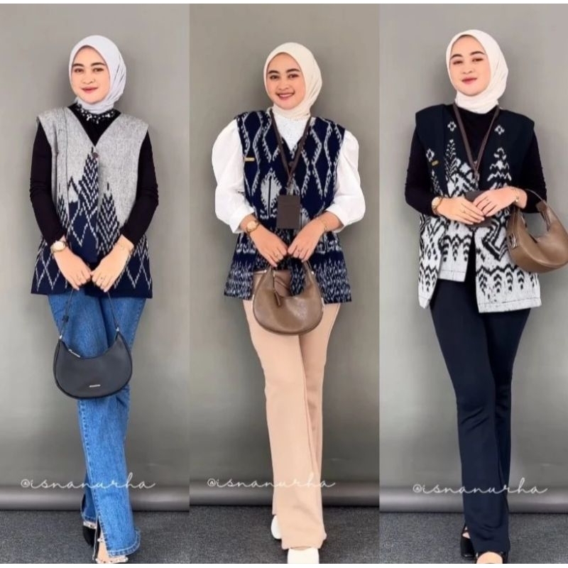 (READY STOCK) VEST TENUN ETNIK WANITA MODERN / OUTER TENUN / ROMPI TENUN / OUTER KERJA