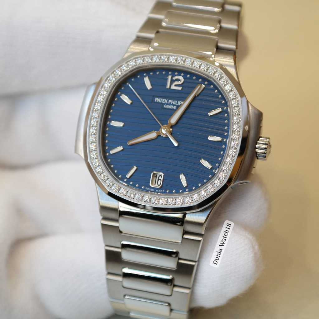 Jam Tangan Wanita Patek Philippe Original  Blue Dial Swiss Automatic Movement 35mm