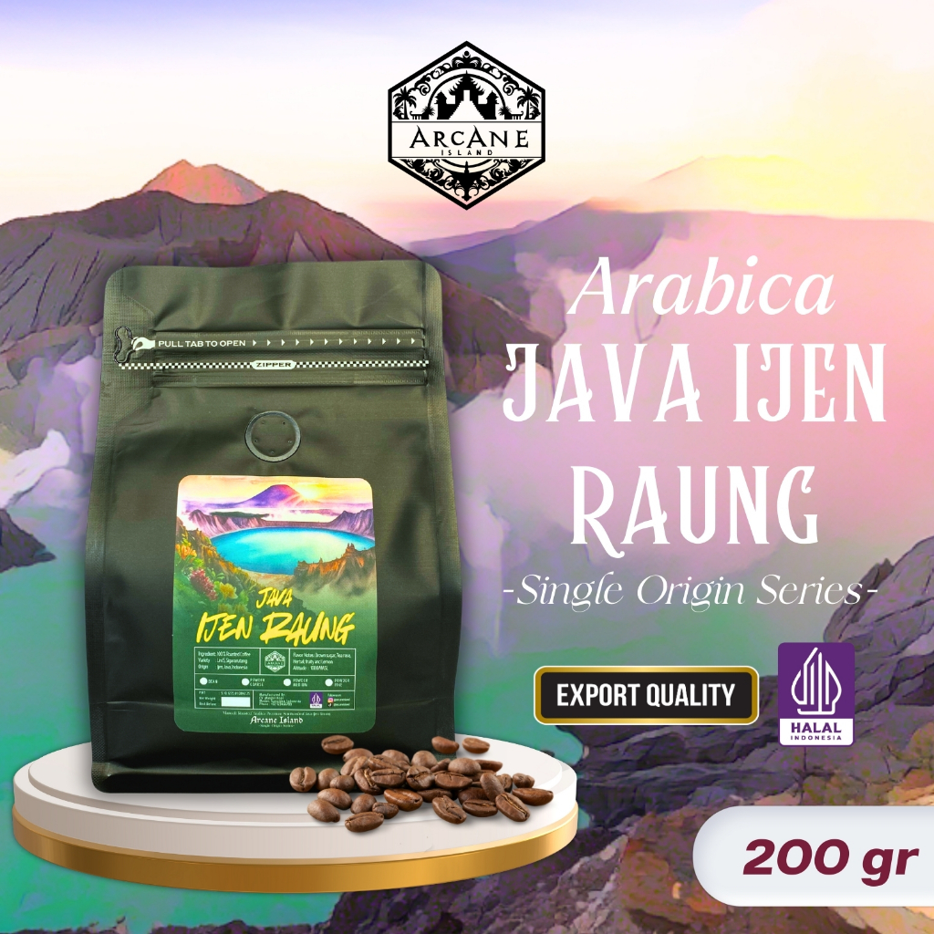 

Arabica Java Ijen Raung - Semi Washed | Single Origin Series | Arcane Island - 200 gr