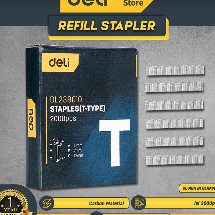 

KI3 Deli Staple Gun Refill Isi Ulang Staples Tembak 3 Model EDL2381X