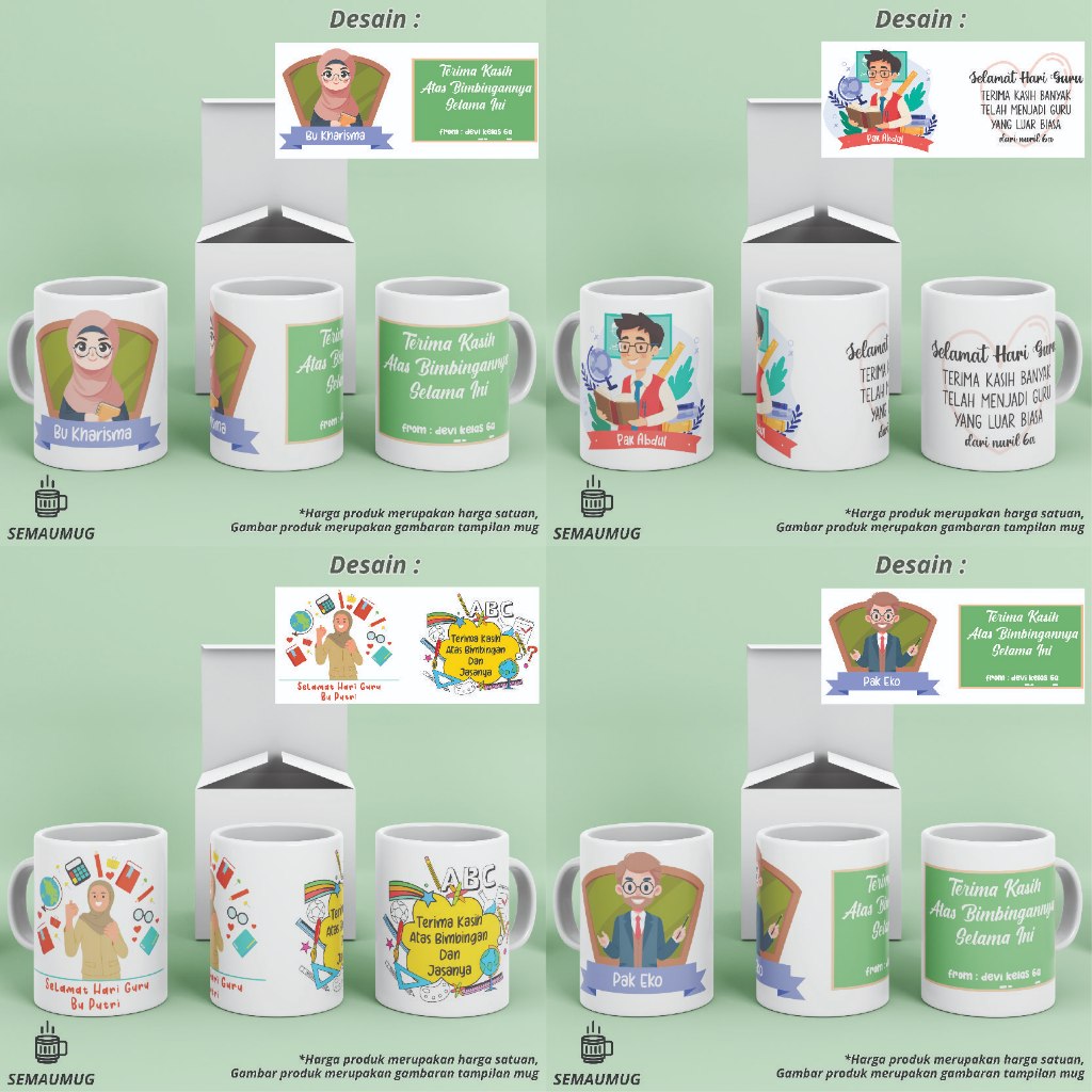 

Lezatoz_Genz Mug Hari Guru Hadiah Kado Perpisahan Gelas Cangkir Print Custom Semaumug