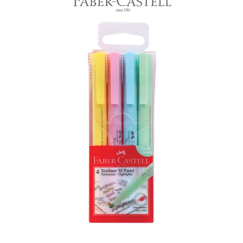 

Terbatas FaberCastell Hhlhter Marker Textr 38 Pastel Set 4