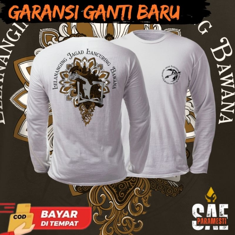 Kaos Budaya Jawa Wayang Arjuna Paramesti Original Distro Lengan Panjang Pendek Dewasa Combed 24 S Te
