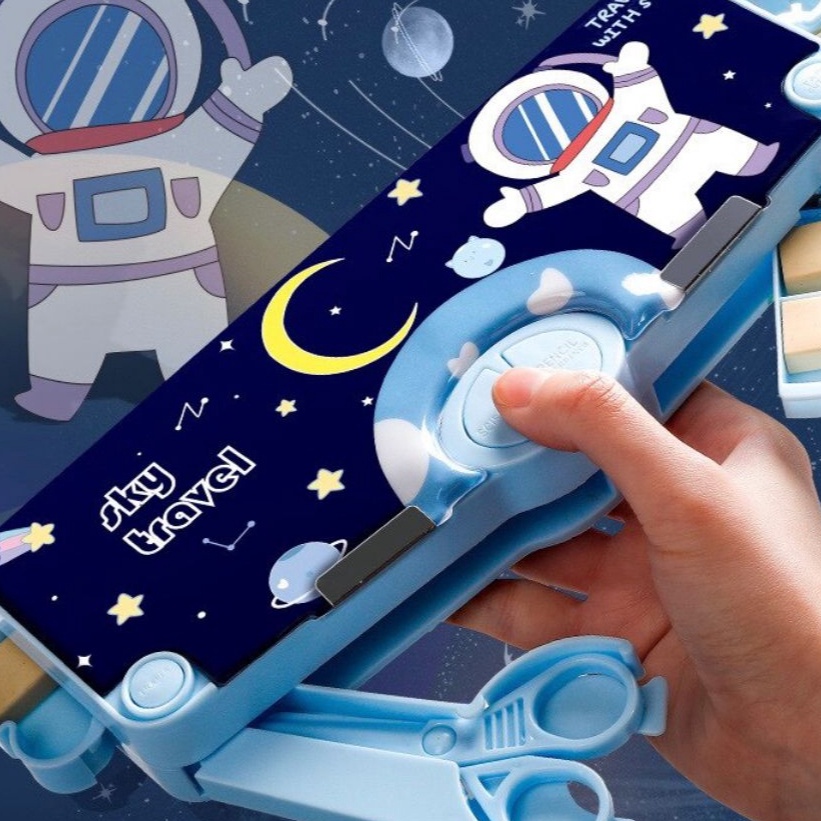 

FG2 MM Kotak Pensil Pola Kartun Lapisan Ganda dan Tunggal dengan Rautan Kapasitas Tempat Pensil Multifungsi Motif Unicorn Dinosaurus Astronot Untuk Anak Tk