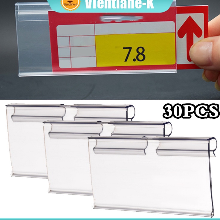 

KP8 Label Mika Tag Holder 3PCS Plastik PVC Tag Card Tag Holder Mmarket Tag Label Holder
