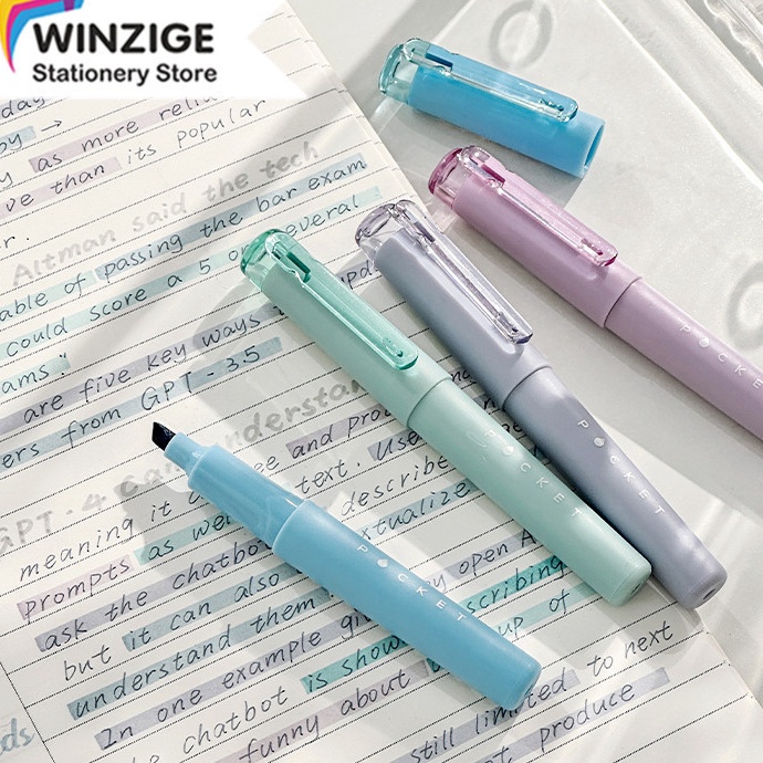 

KF7 Winze 4pcs Stabilo Pen Lucu Hhlhter Warna Warni Pastel Aesthetic Journal Marker Pen Alat Tulis Hhlht Pena Stabilo