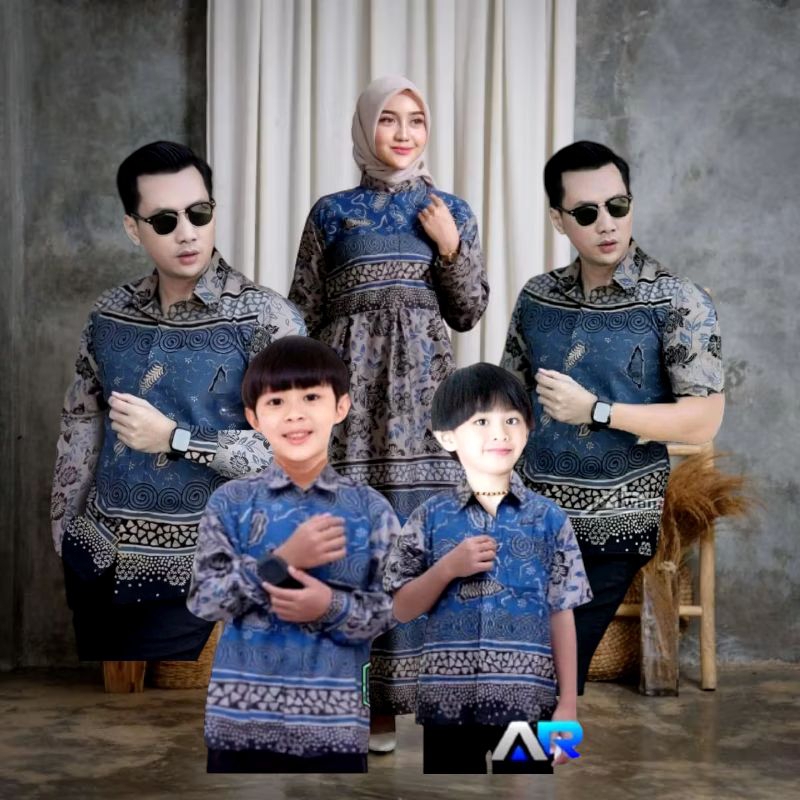 Couple Batik Moderen Sarimbit Keluarga Baju Lebaran Ukuran Gamis Size Jumbo