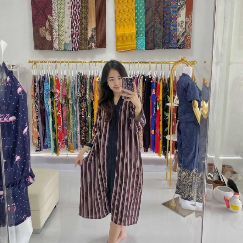 (BESTSELLER) DASTER MAROCO BY BATIK SETIAWATY BUSUI ZIPPER HARGA GROSIR LANGSUNG PABRIK