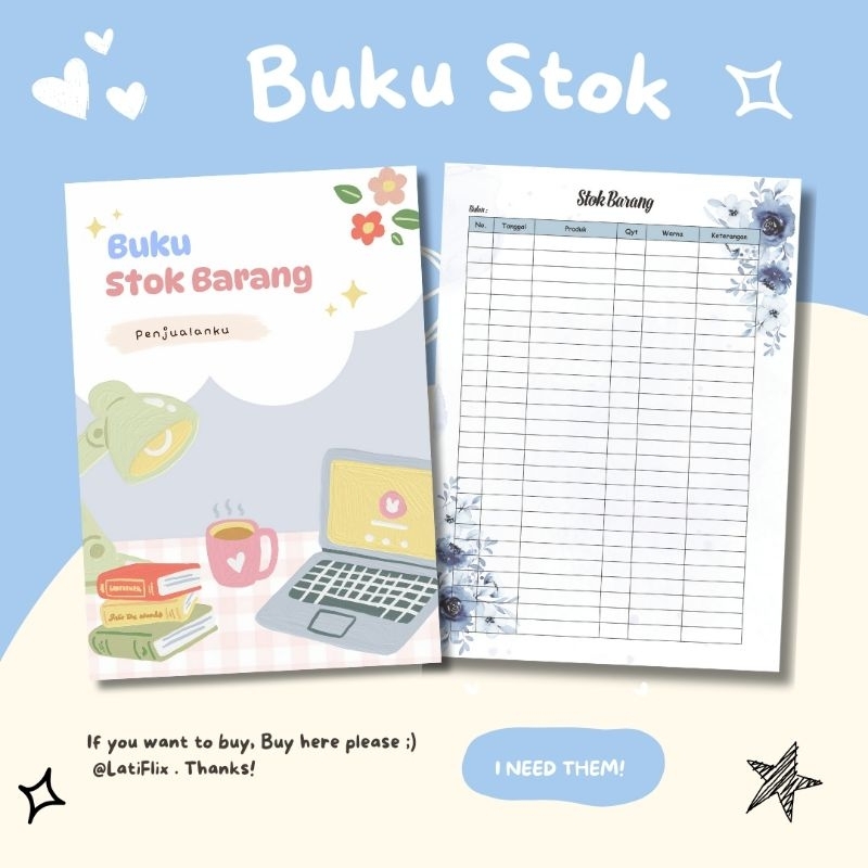 

BUKU STOK BARANG / BUKU STOK PENJUALAN