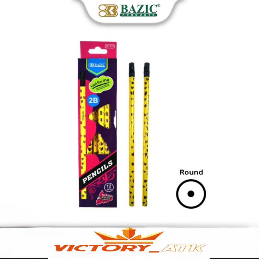 

2B Pencil Bazic Heart - Pensil 2B Isi 12 Pcs