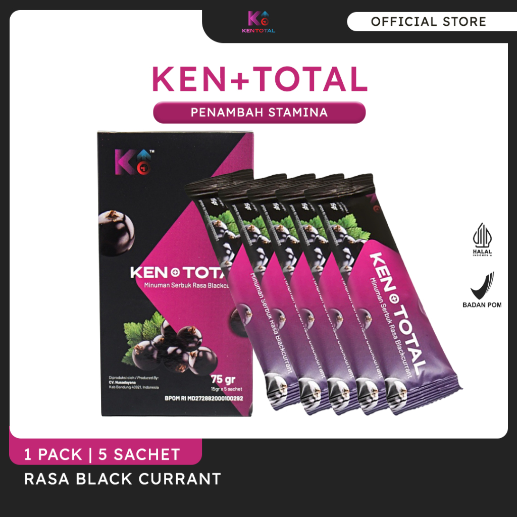

KENTOTAL Minuman Serbuk Pria dengan Rasa Blackcurrant (1 Pack isi 5 Sachet) - Menambah Energi & Vitalitas yang Tak Terbatas