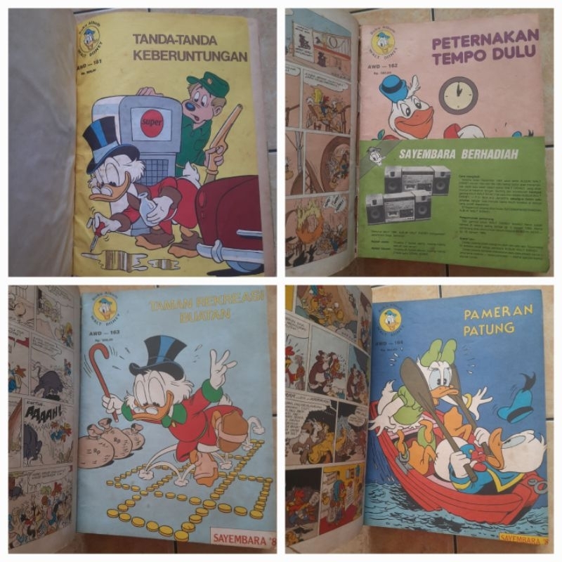 Bundel Hardcover Komik Lebar Donal Bebek AWD Album Walt Disney Isi 20 Nomor 161 - 180 Urut Lengkap L