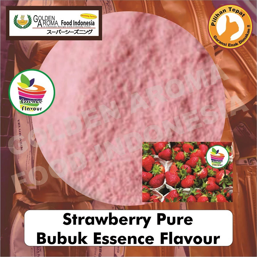 

Bubuk Stroberi Pure Efe 1/2 Kg Essen Flavor Ekstrak Strawberry Murni 500 Gram Tanpa Gula Flavour Essence Flavour Extract GAFI