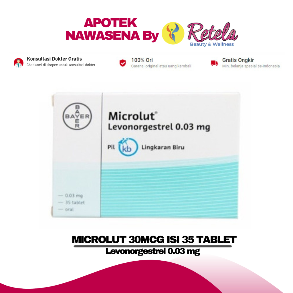 MICROLUT 30MCG ISI 35 TABLET / LEVONORGESTREL / PIL KB