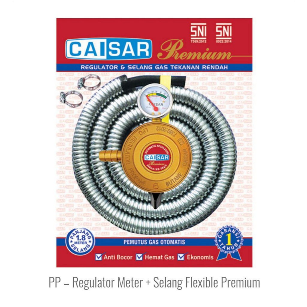 Selang dan Kepala Regulator Gas CAISAR paket SNI