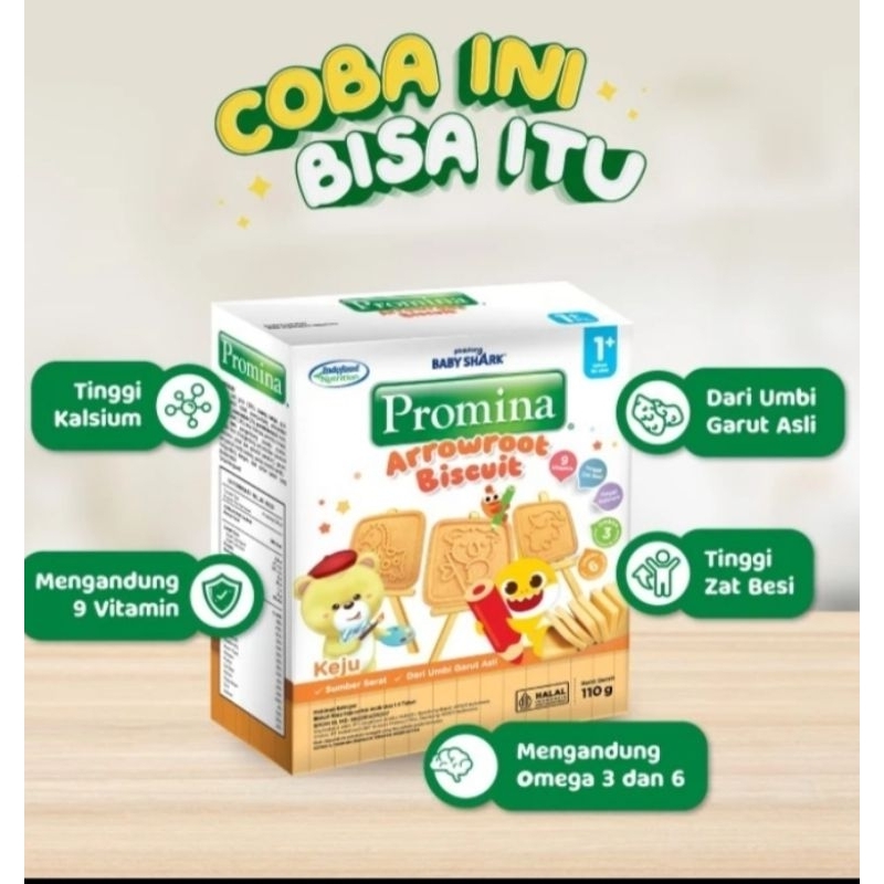 Promina Cookies Arrowroot Keju 110 g x 1 Pcs Promina Biskuit Arrowroot Keju 110 gram Promina biskuit