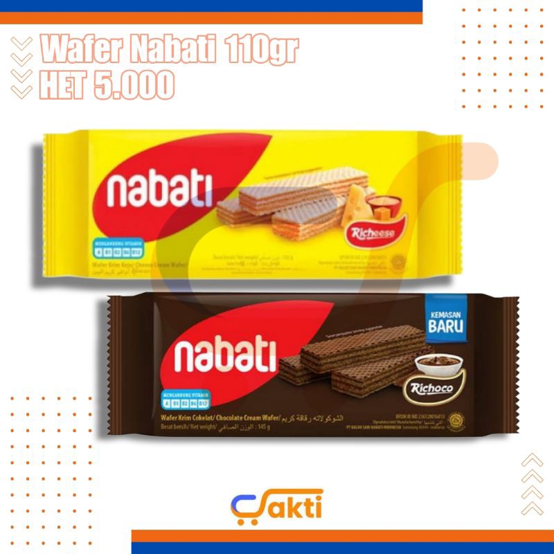 

Wafer Nabati 5000 110gr Rasa Coklat Keju