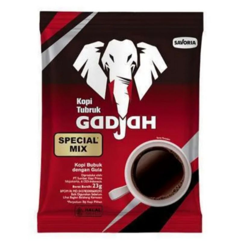 

Kopi Gadjah Tubruk Special Mix 5 Sachet x 23 Gram (kopi +gula)