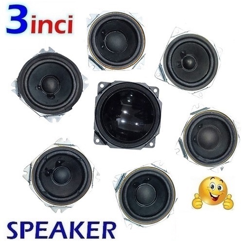 Speaker HI-FI Bulat 4 Ohm / 8 Ohm 3inch Full Range Audio Speaker Home Theatre Portable  Player Mobil