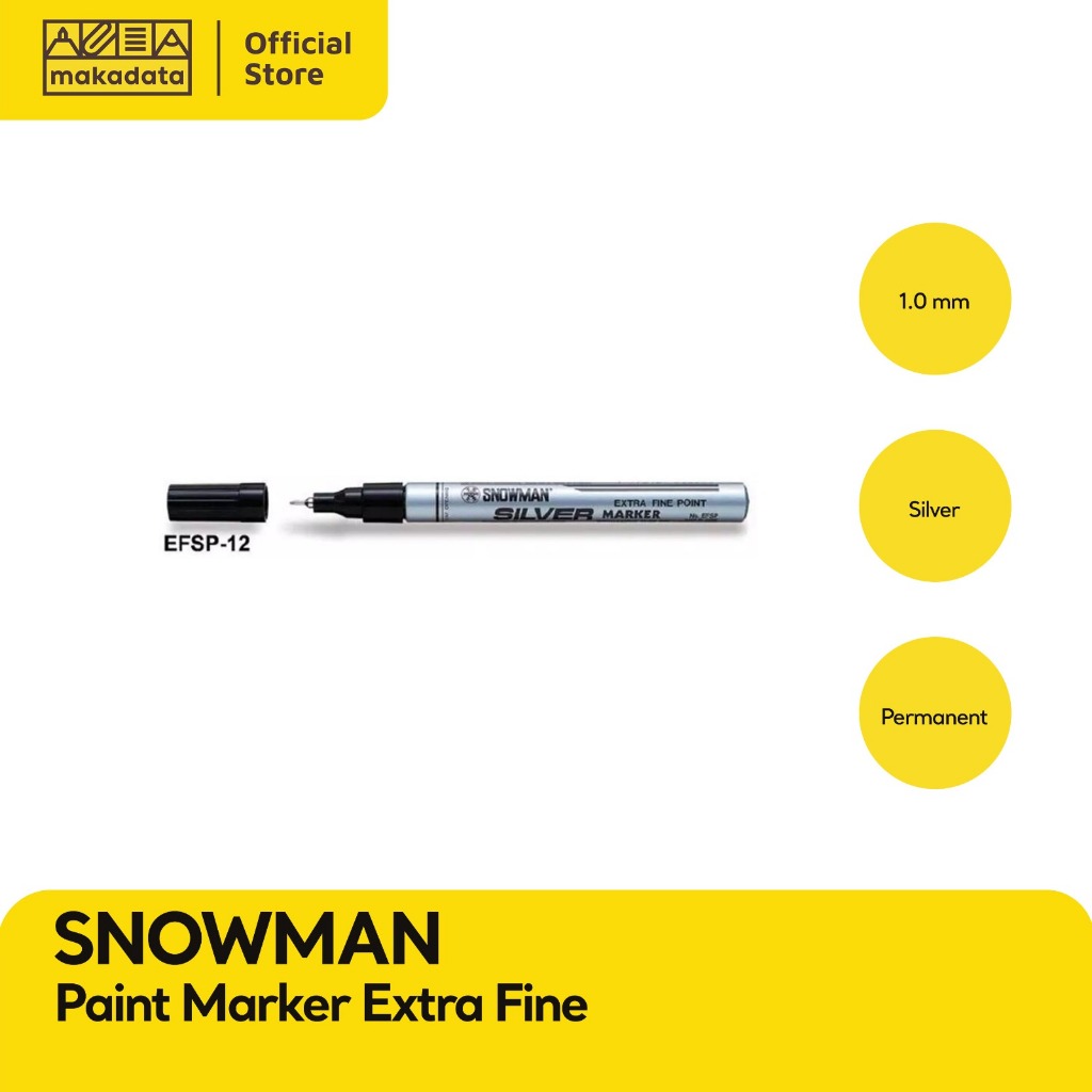 

SPIDOL PERMANEN SNOWMAN EXTRA FINE POINT SILVER EFSP (1PCS) MURAH