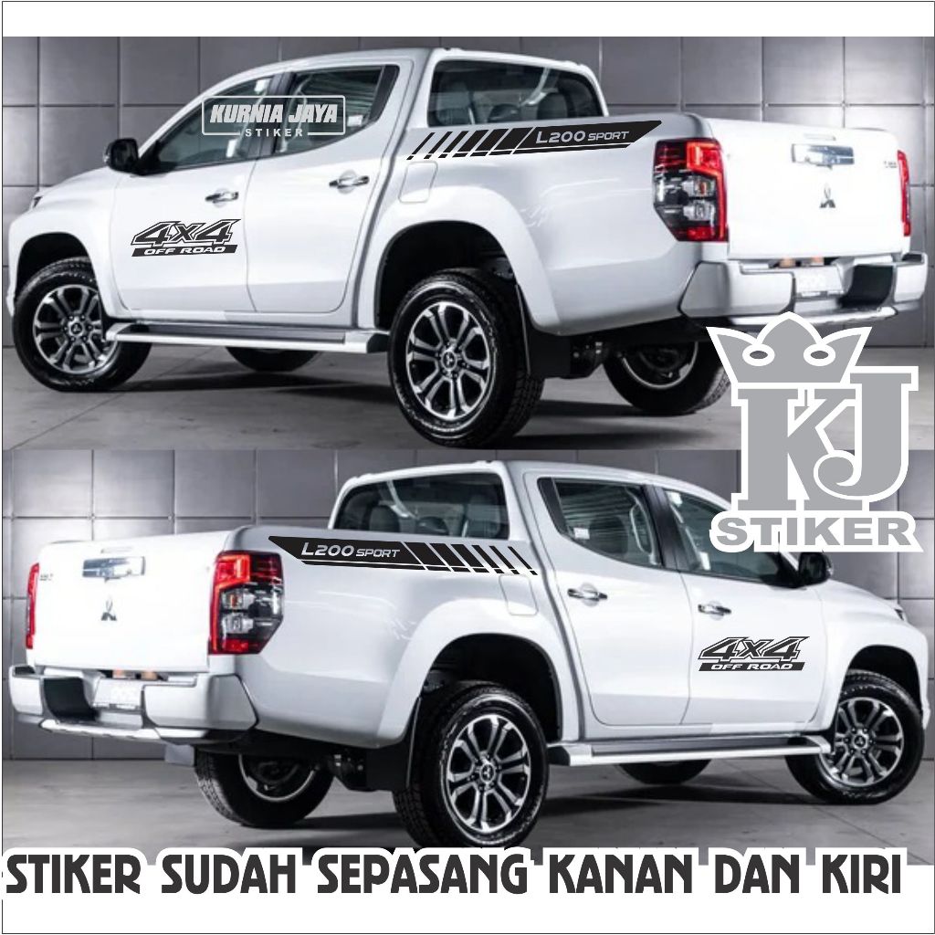 KJ STIKER PROMO CUTTING STIKER STRIPE LIST MOBIL MITSUBISHI L200 KODE 03