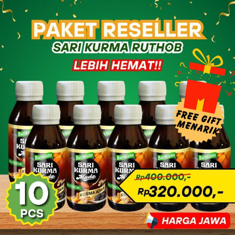 

[FREE GIFT] PAKET HEMAT SARI KURMA RUTHOB 10PCS