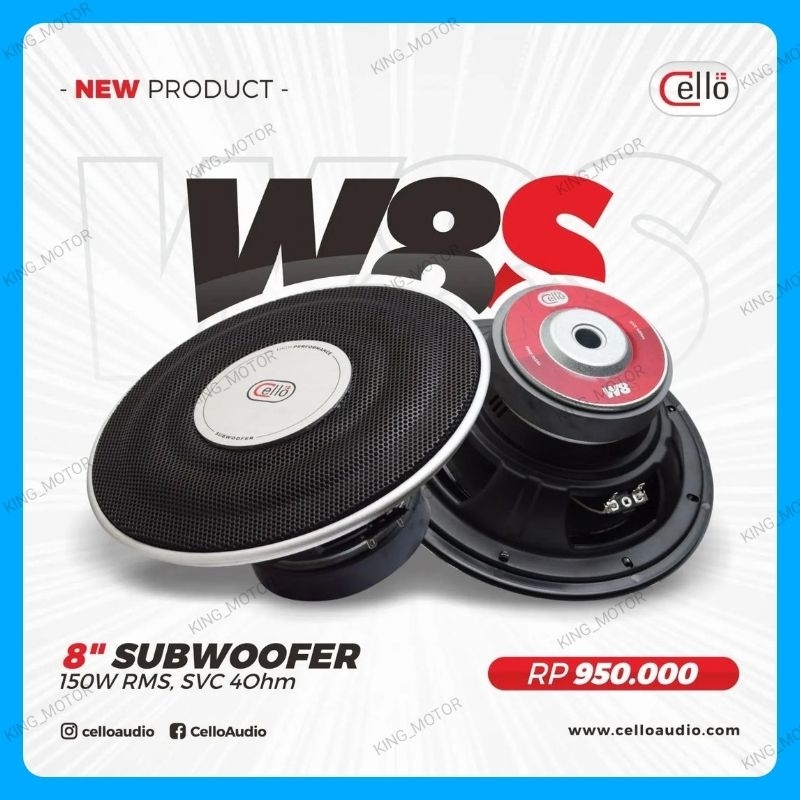 Cello W8S - Subwoofer 8 inch SVC