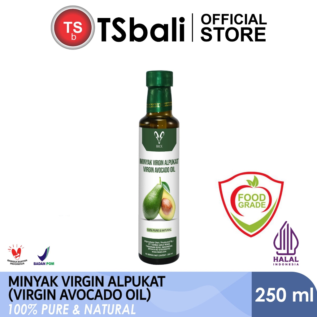 

IBEX Virgin Avocado Oil / Minyak Alpukat Asli : Food Grade - Unrefined - Cold Pressed - Natural 250ml