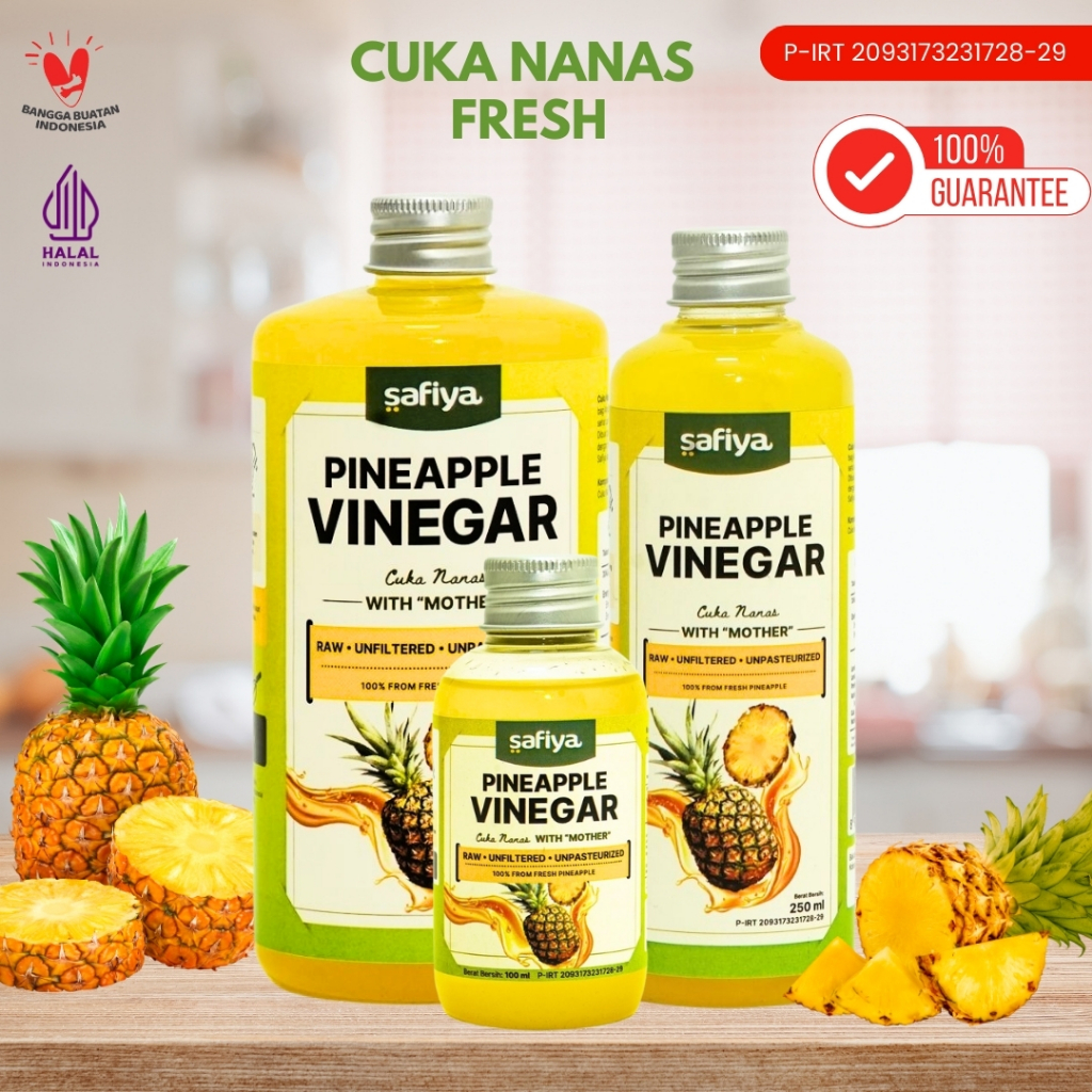 

Cuka Nanas Safiya 500 ml With Mother Detox Diet Alami Pineapple Cider Vinegar Original