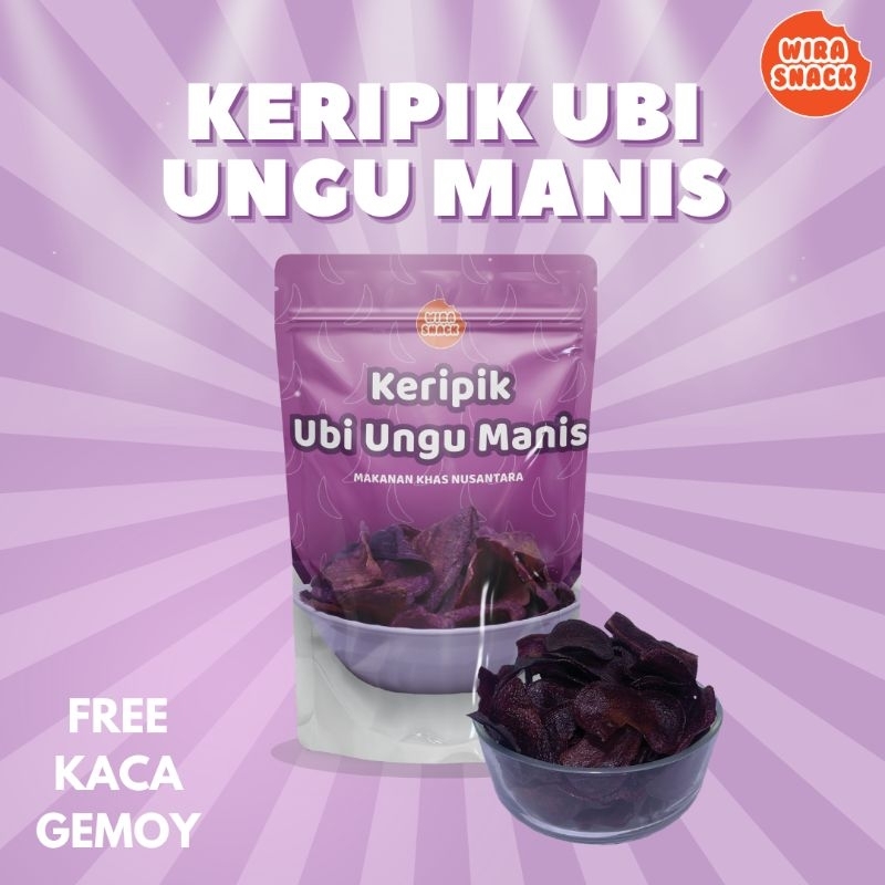 

Chips Purple ( Keripik Ubi Ungu Manis ) Premium 70gr Buy 1 Get 1 Kaca Gemoy Cemilan Murah