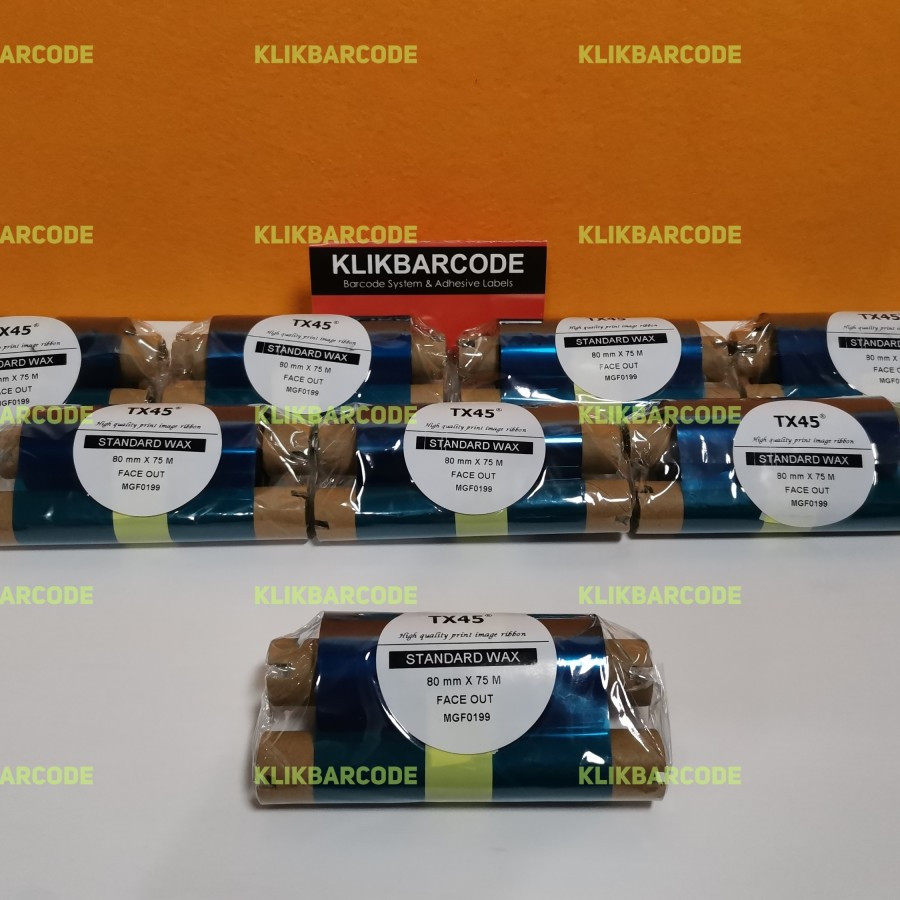 [ IWARE ] 80 MM X 75 M SONY TX 45 PREMIUM WAX - FACE OUT || CORE ½" - DOUBLE CORE COAK || RIBBON BAR