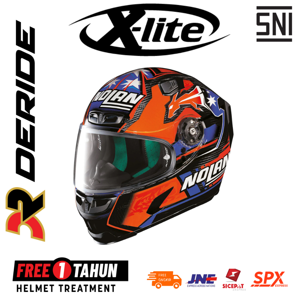 HELM XLITE X-803 RS STONER ULTRA CARBON 024 FULL FACE SNI