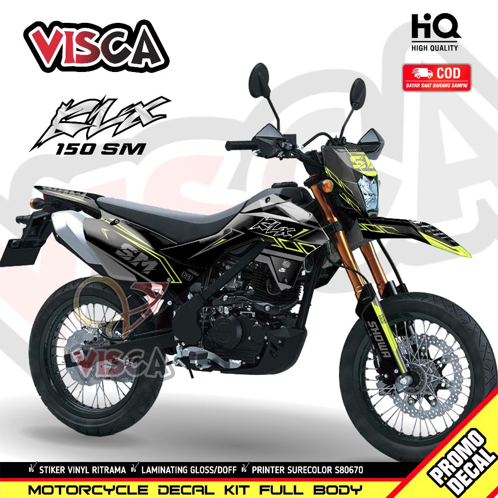 Decal Klx SM 150 Full Body Decal Supermoto Full Body Dekal KLX 150 Terbaru Decal KLX 150 SM Racing