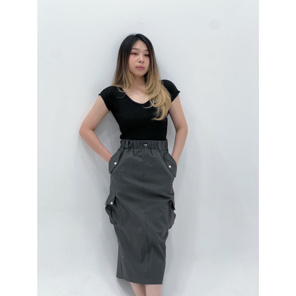 Fany Skirt Rok Wanita Hijab Friendly Korea Style Panjang