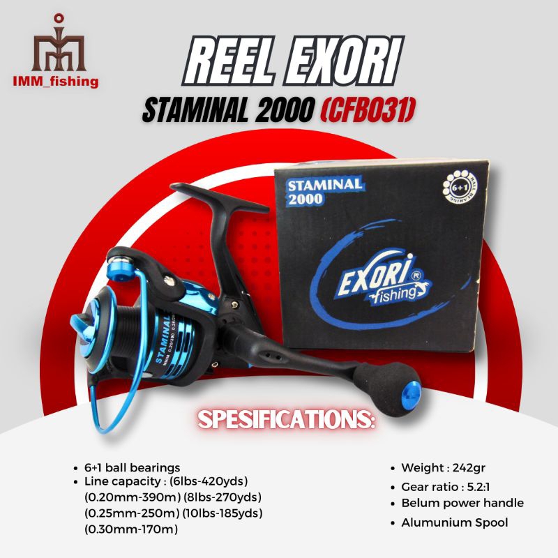 REEL EXORI STAMINAL | Alat Gulungan Pancing | Spinning