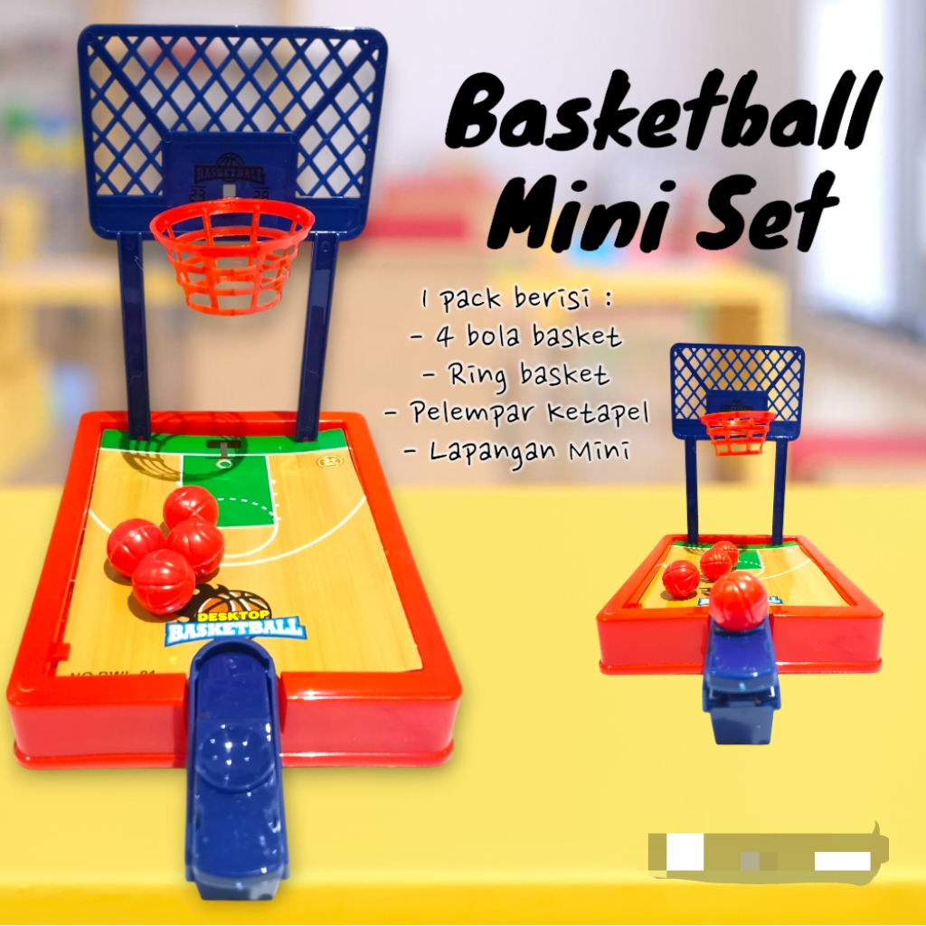 Mainan Basket Meja / Mainan Basket Lempar Mini / Basketball Lempar Mini