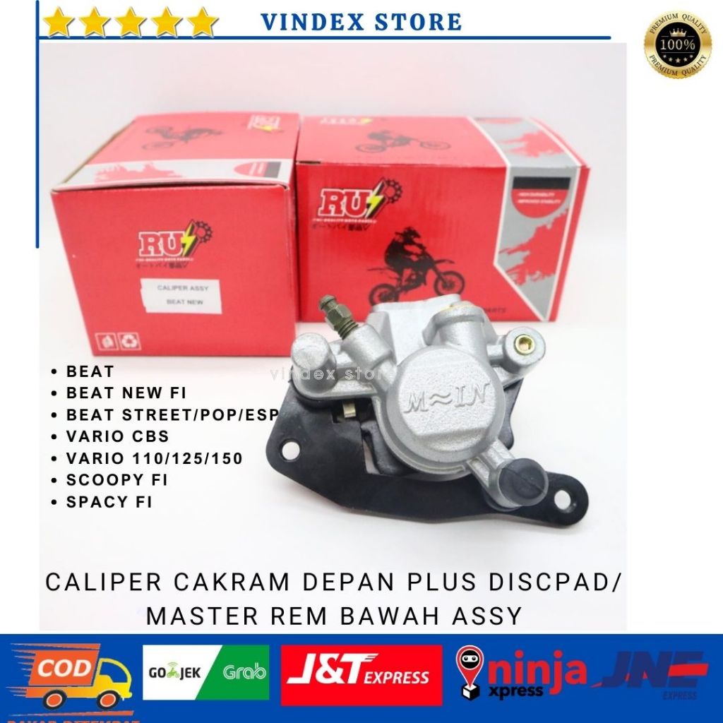 KALIPER CALIPER CAKRAM DEPAN KEPALA BABI MASTER REM BAWAH ASSY BEAT KARBU BEAT NEW FI VARIO CBS