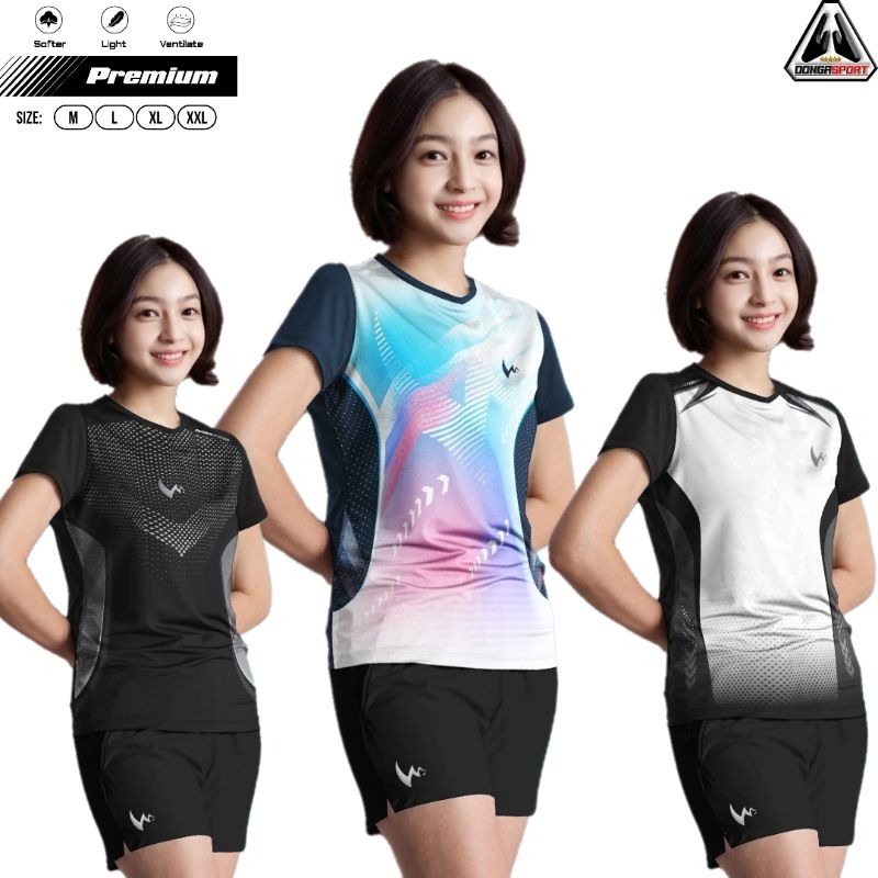 STW SET WINSTORM Setelan Olahraga Wanita Setelan Badminton Cewe Setelan Volly Print Ola Joy Widow