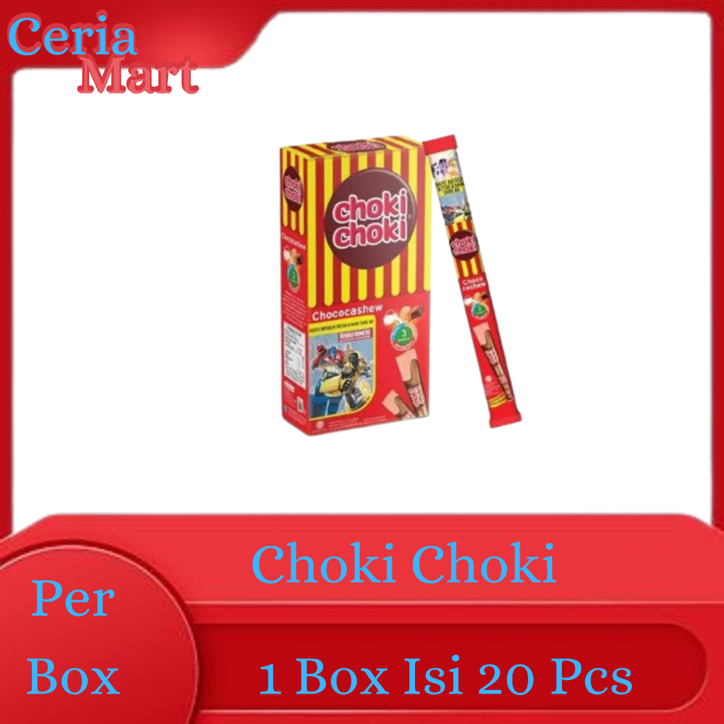 

CHOKI CHOKI 500 1 BOX ISI 20 PCS CEMILAM COKELAT